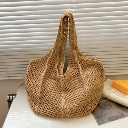 Women's Woven Wicker Shoulder Bags