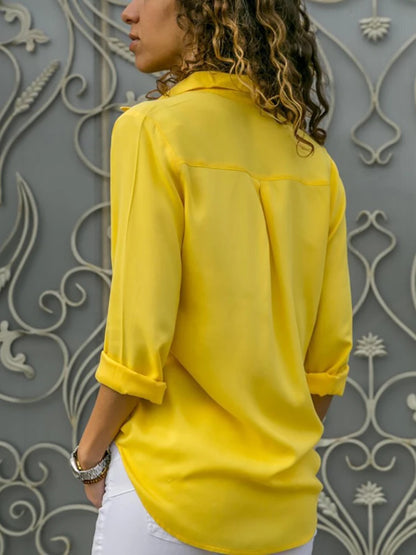 Women's Solid Chiffon Blouse