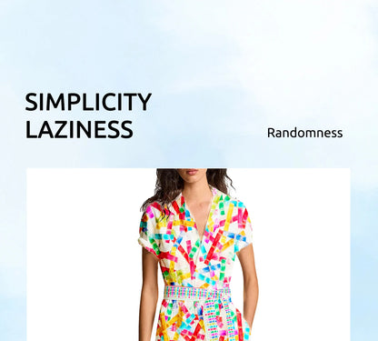 Women's Casual Day Dress- Multicolored