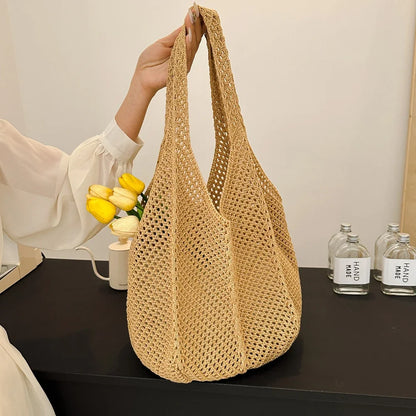 Women's Woven Wicker Shoulder Bags