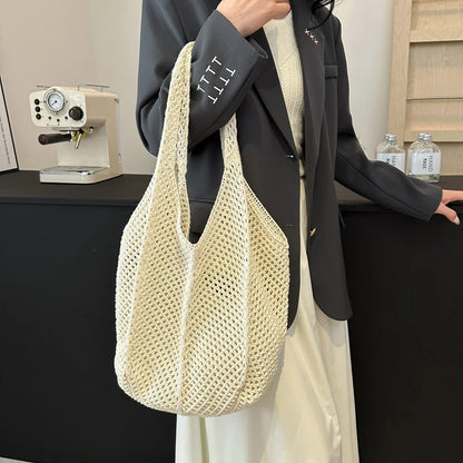 Women's Woven Wicker Shoulder Bags