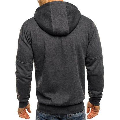 Slim Fit Long Sleeve Zip Up Sweatshirt