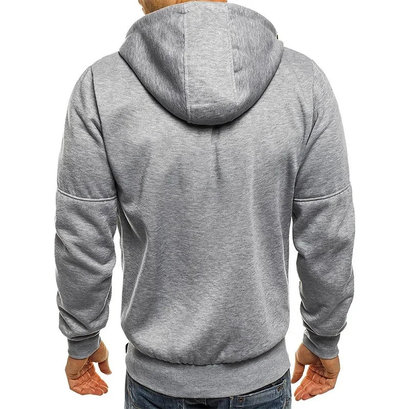 Slim Fit Long Sleeve Zip Up Sweatshirt
