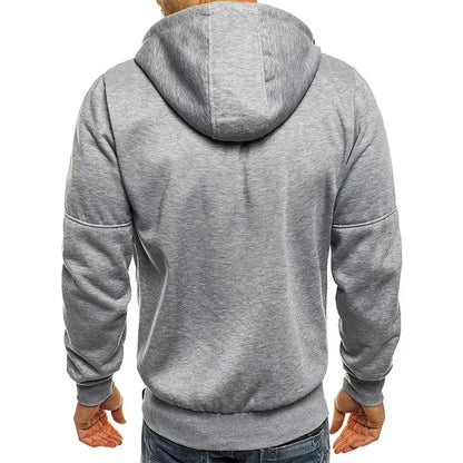 Slim Fit Long Sleeve Zip Up Sweatshirt