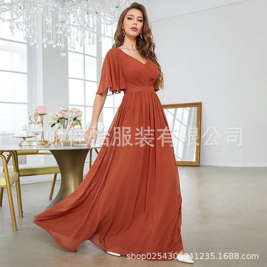 Mid-Sleeve Sweetheart Evening Dress