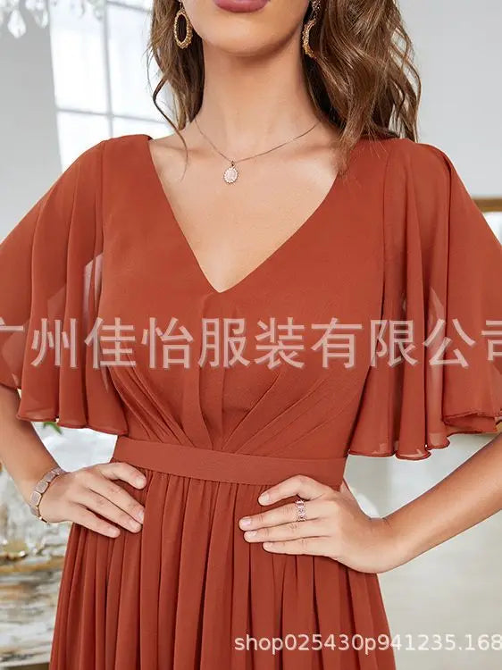 Mid-Sleeve Sweetheart Evening Dress