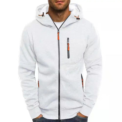 Slim Fit Long Sleeve Zip Up Sweatshirt