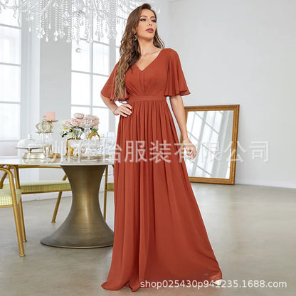 Mid-Sleeve Sweetheart Evening Dress