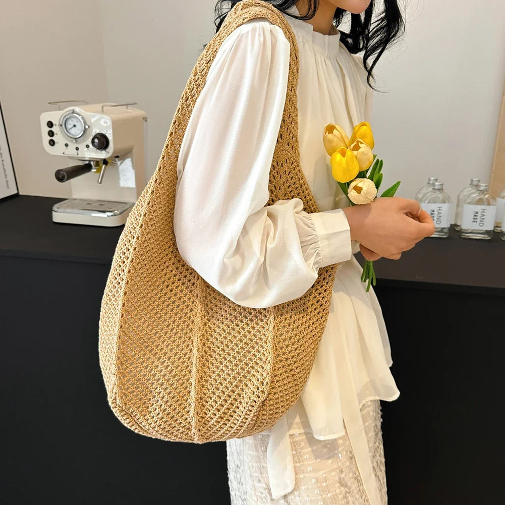 Women's Woven Wicker Shoulder Bags