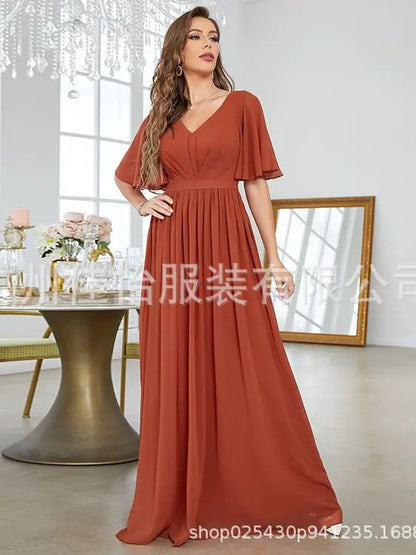 Mid-Sleeve Sweetheart Evening Dress