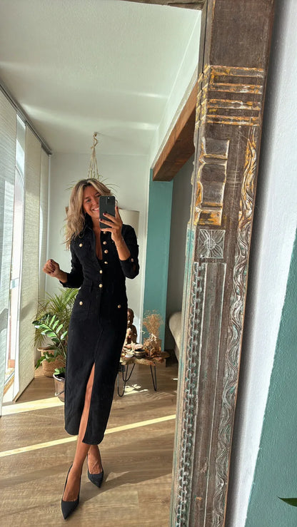 Mid Length, Denim Dress- Slim Fit