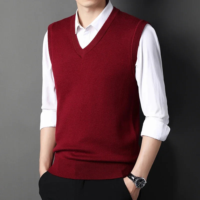 Solid Color Sweater Vest