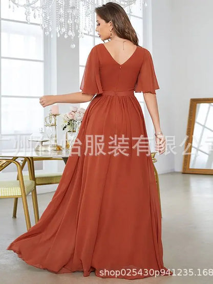 Mid-Sleeve Sweetheart Evening Dress