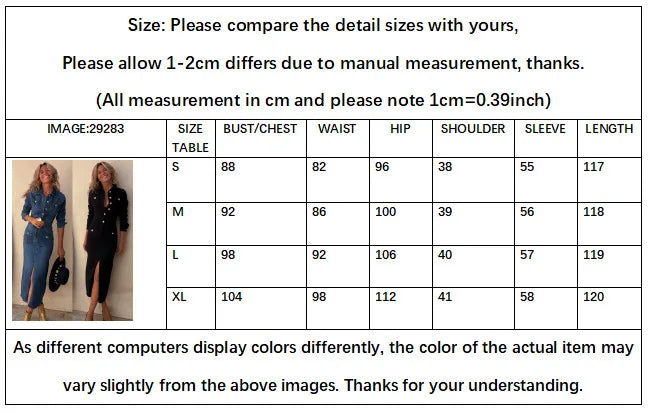 Mid Length, Denim Dress- Slim Fit