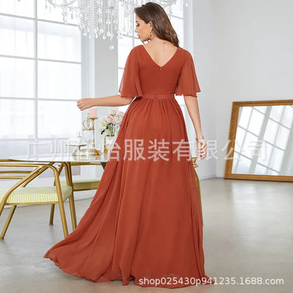 Mid-Sleeve Sweetheart Evening Dress