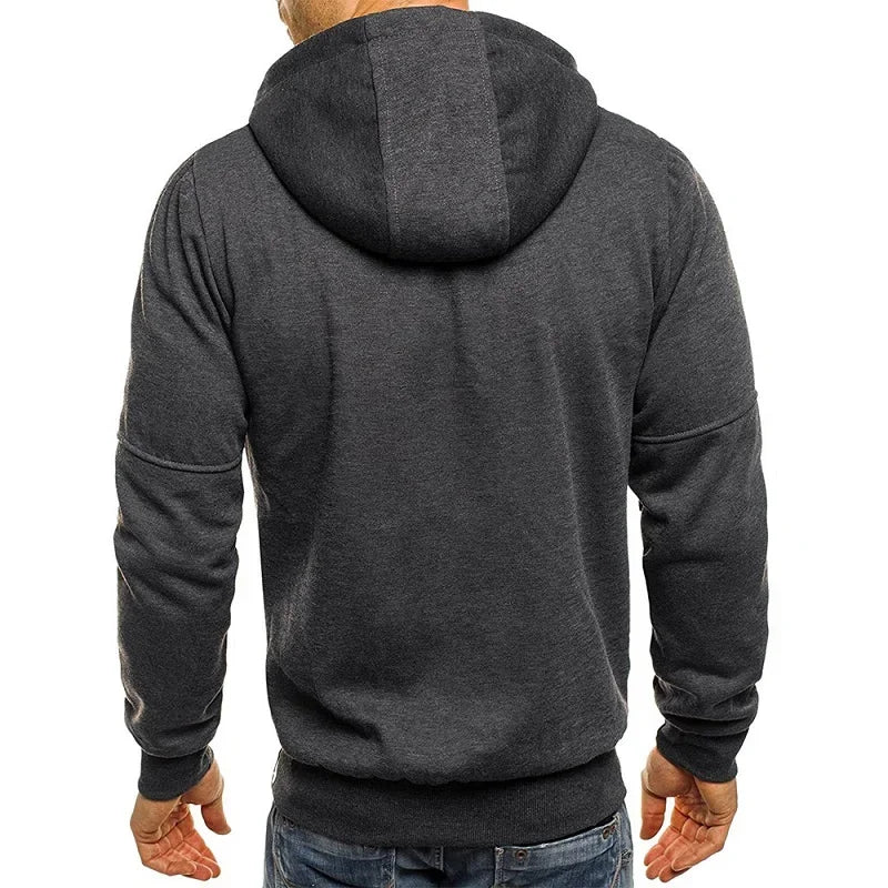 Slim Fit Long Sleeve Zip Up Sweatshirt